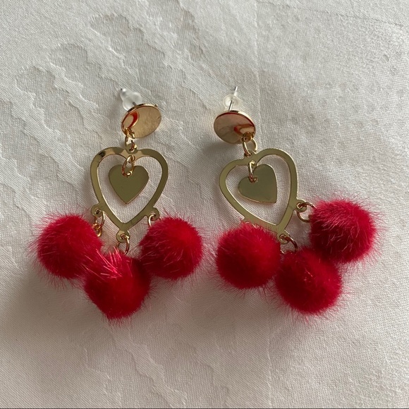 Jewelry - Heart Puff Earrings